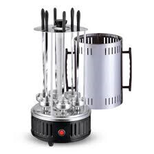 Barbacoa eléctrica LUX, 1000 W, 6 brochetas, H 40 cm, Ø 19 cm