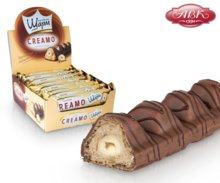 Caramelos de oblea rellenos de crema y avellanas 29 gramos por pieza (16 uds)