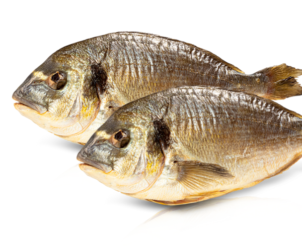 Dorada ahumada en frío, destripada y con cabeza