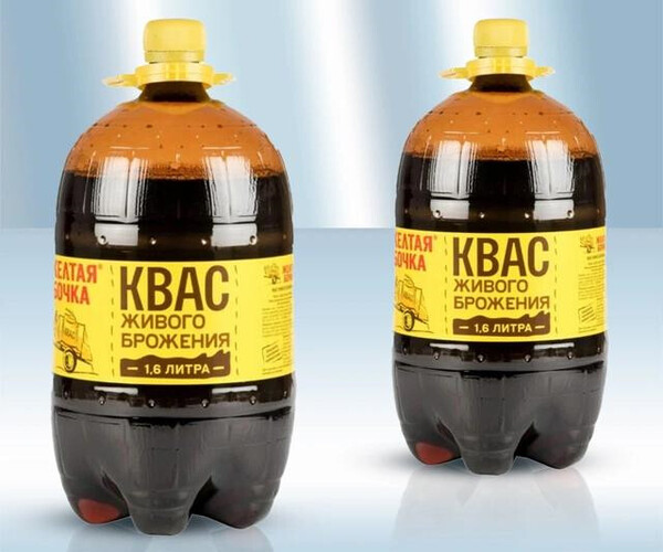 Kvas "Yellow Barrel" fermentación viva, 1500 ml