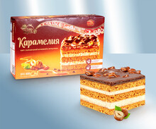 Tarta con caramelo y avellanas 400g