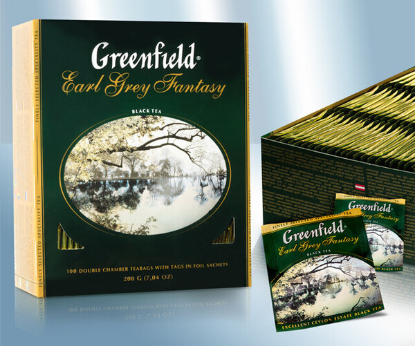 Té negro Greenfield Earl Grey Fantasy en bolsitas (100 x 2 g)