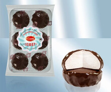 Zefir cremosos en chocolate 390gr